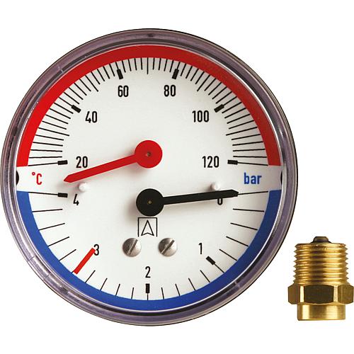 Thermo-Manometer ø 80 mm, DN 15 1/2 Zoll