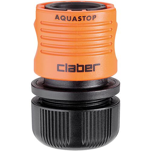 Claber Schlauchkupplung mit Wasserstop 1/2 Zoll und 3/4 Zoll