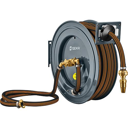 GEKA® Plus PA20GSK – Automatischer Schlauchaufroller mit 15m/25m Gummischlauch