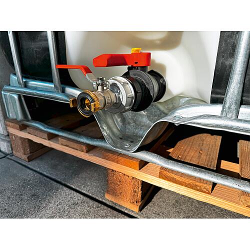 IBC Adapter Set Geka plus mit Kugelhahn und Kupplung