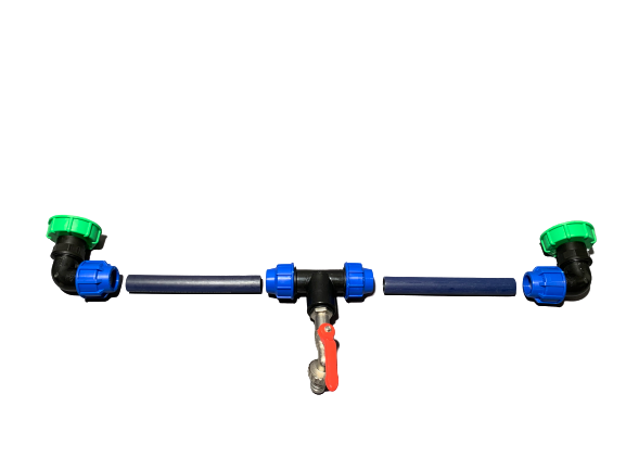 IBC Verbindungsset für 2 IBC Tanks für Übereinander und Nebeneinander stehende Tanks