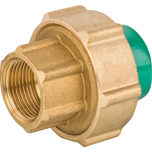 PPR Rohr Kupplung Messing (IG) – Flachdichtend mit O-Ring